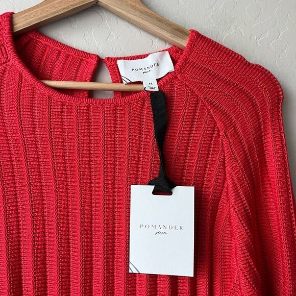 NEW Tuckernuck Pomander Place Red Adi Knit Long Sleeve Mini Dress Size M‎ - Picture 5 of 9